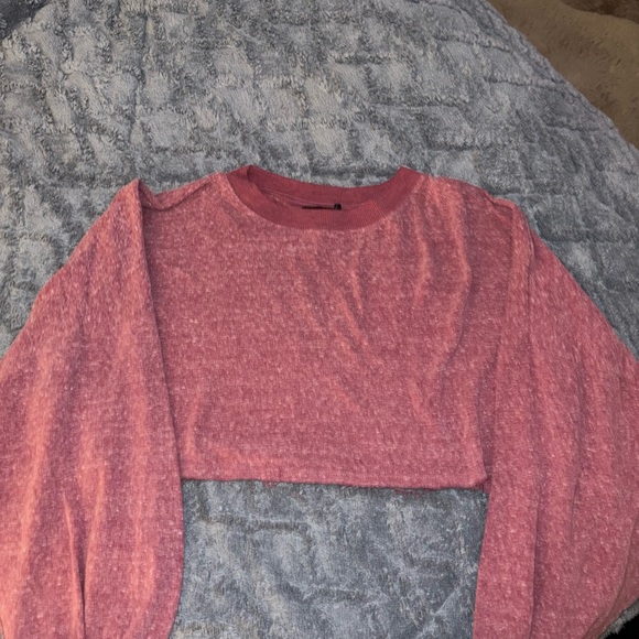 Red Cropped Sweater - Picture 1 of 3